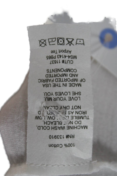 Show Me Your Mumu Women White Cotton Graphic T-Shirt Short Sleeve Size XS
