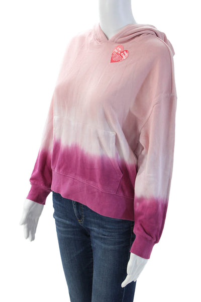 Wildfox Womens Pullover Hoodie Pink Long Sleeve Size XS