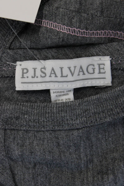 PJ Salvage Womens Basic Sleeveless Tank Gray Dog Graphic Crew Neck Size XS
