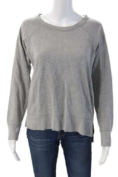 PJ Salvage Women Pullover Sweatshirt Gray Crew Neck Long Sleeve Size XS