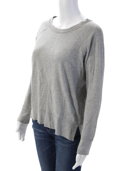 PJ Salvage Women Pullover Sweatshirt Gray Crew Neck Long Sleeve Size XS