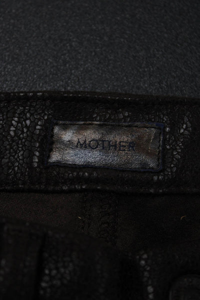 Mother Womens Ankle Jeggings Black Polyester Spandex Size 25