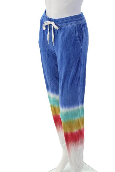 PJ Salvage Women Blue Jogger Sweatpants Drawstring Rayon Size XS