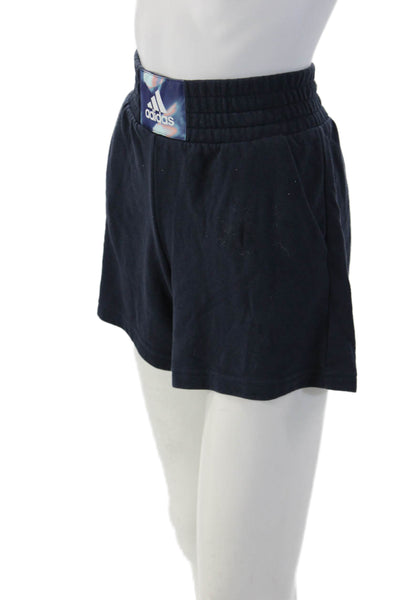 Adidas Unisex Dark Blue Sweat Shorts Sports Solid Size XS