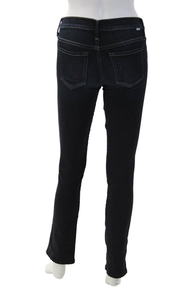 Mother Womens Dark Blue Skinny Jeans Low Rise Inseam 30 Size 24