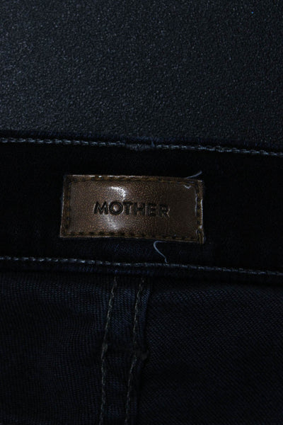 Mother Womens Dark Blue Skinny Jeans Low Rise Inseam 30 Size 24