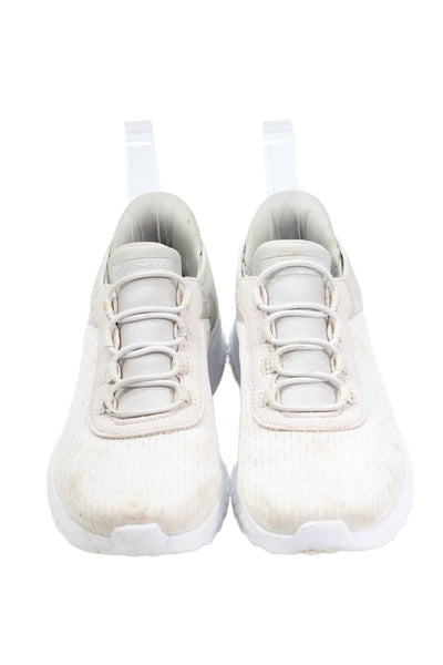 Sketchers Womens Mesh Slip On Elastic Lace Athletic Sneakers Beige Size 5