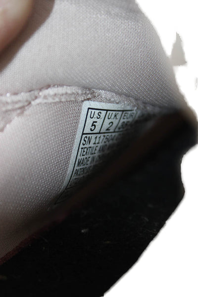 Sketchers Womens Mesh Slip On Elastic Lace Athletic Sneakers Beige Size 5