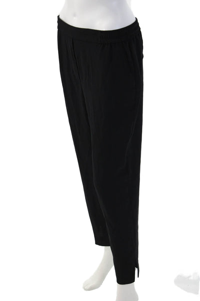 Anthropologie Women Black Ankle Cropped Pants 100% Polyester Size S