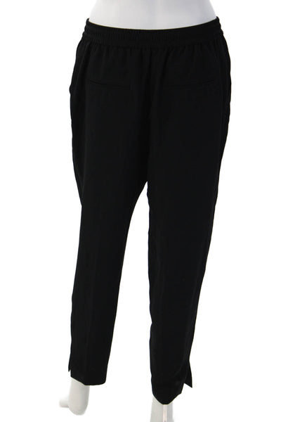 Anthropologie Women Black Ankle Cropped Pants 100% Polyester Size S