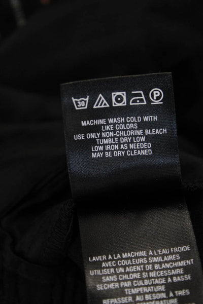 Anthropologie Women Black Ankle Cropped Pants 100% Polyester Size S