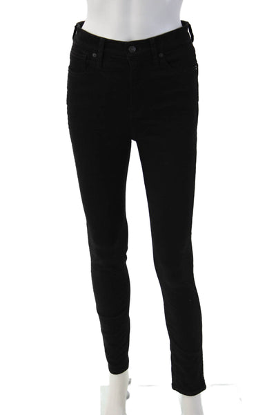 Madewell Women Skinny Black High Rise Jeans Cotton Blend Size 26