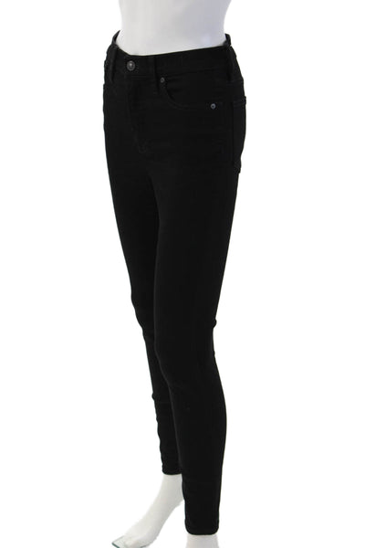 Madewell Women Skinny Black High Rise Jeans Cotton Blend Size 26