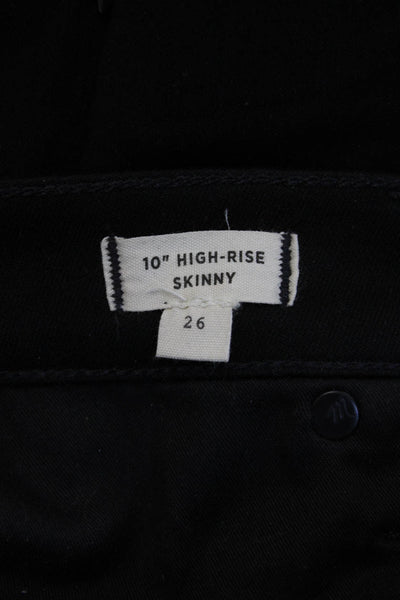Madewell Women Skinny Black High Rise Jeans Cotton Blend Size 26