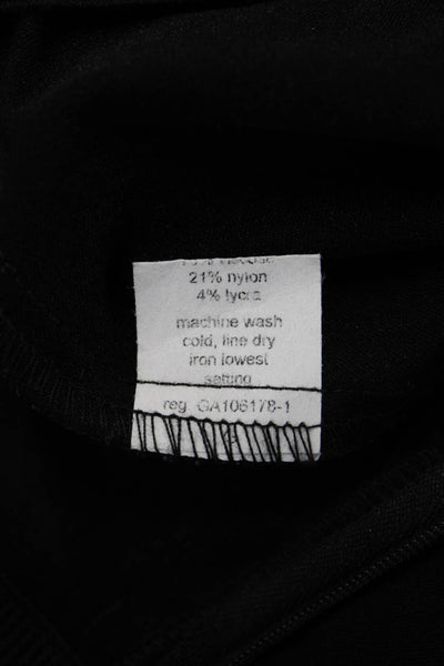 Porto Womens Ankle Cropped Pants Black Zip Solid Classic Size 1