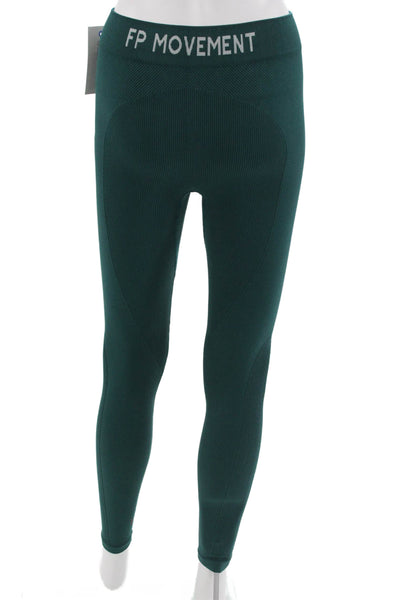 FP Movement Women Ankle Leggings Green Nylon Blend Solid Size XS