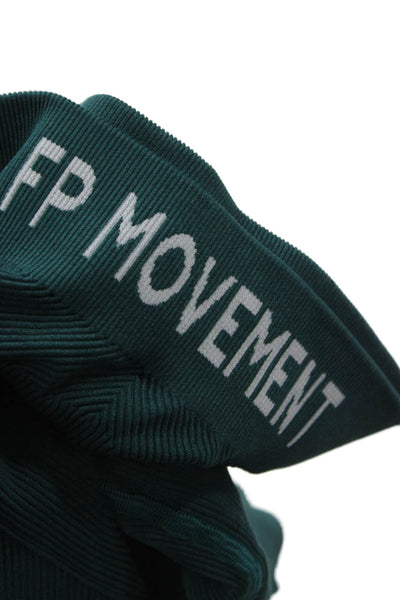 FP Movement Women Ankle Leggings Green Nylon Blend Solid Size XS
