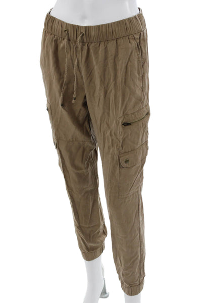 Banana Republic Unisex Cargo Jogger Pants Brown 60% Recycled Leather Size XS