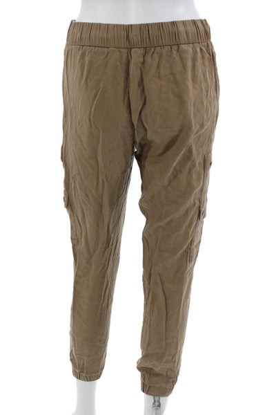 Banana Republic Unisex Cargo Jogger Pants Brown 60% Recycled Leather Size XS