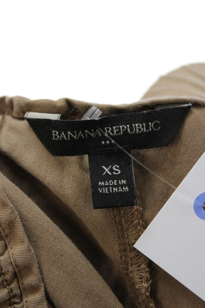Banana Republic Unisex Cargo Jogger Pants Brown 60% Recycled Leather Size XS