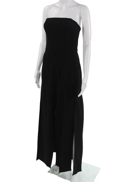 Halston Women Black Sheath Dress Sleeveless Mid-Calf Zip Size 2