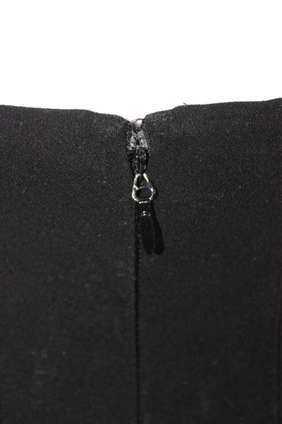 Halston Women Black Sheath Dress Sleeveless Mid-Calf Zip Size 2
