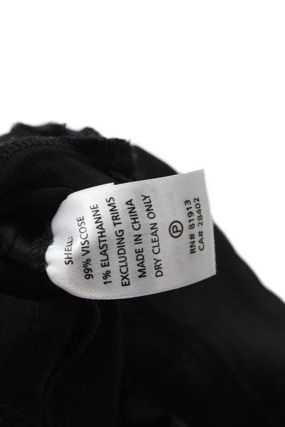 Tracy Reese Womens Slip Dress Black V Neck Sleeveless Zip Petite Size S