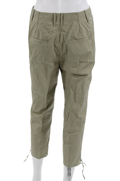 Marissa Webb Womens Cropped Ankle Pants Beige Polyester Size 4