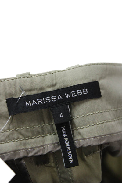 Marissa Webb Womens Cropped Ankle Pants Beige Polyester Size 4