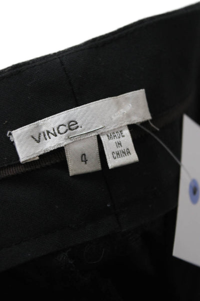 Vince Womens Ankle Cropped Dress Pants Dark Gray Virgin Wool Size 4