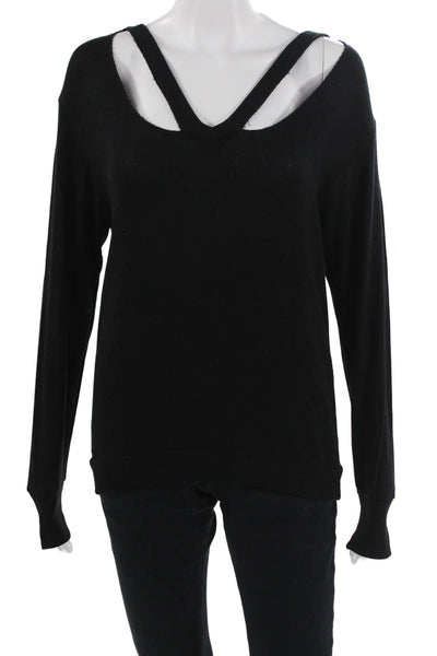 LNA Unisex Black Pullover Sweater Tencel Spandex Long Sleeve Grunge Size XS