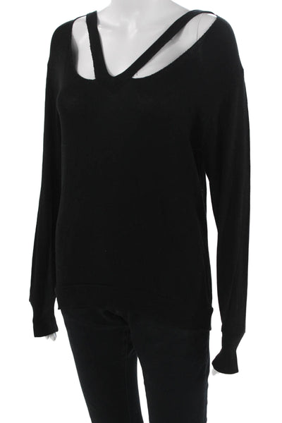 LNA Unisex Black Pullover Sweater Tencel Spandex Long Sleeve Grunge Size XS