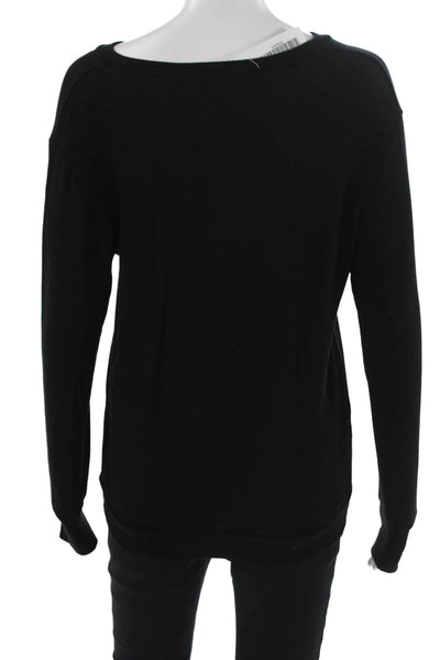 LNA Unisex Black Pullover Sweater Tencel Spandex Long Sleeve Grunge Size XS