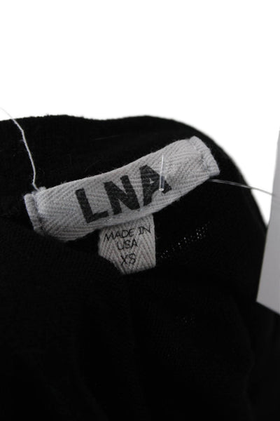 LNA Unisex Black Pullover Sweater Tencel Spandex Long Sleeve Grunge Size XS