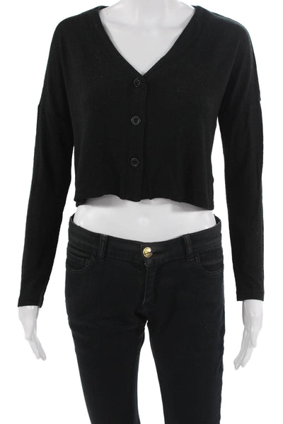 Z Supply Unisex Cardigan Black V-Neck Long Sleeve Size XS