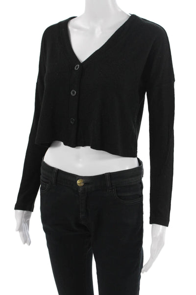 Z Supply Unisex Cardigan Black V-Neck Long Sleeve Size XS