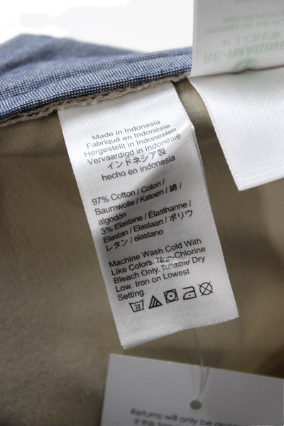J Crew Mens Chino Pants Beige Stretch 97% Cotton Size 36