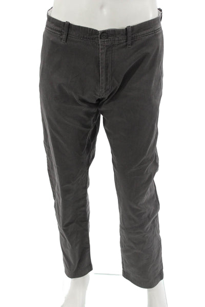 J Crew Mens Chino Pants Dark Gray Cotton Elastane Size 36