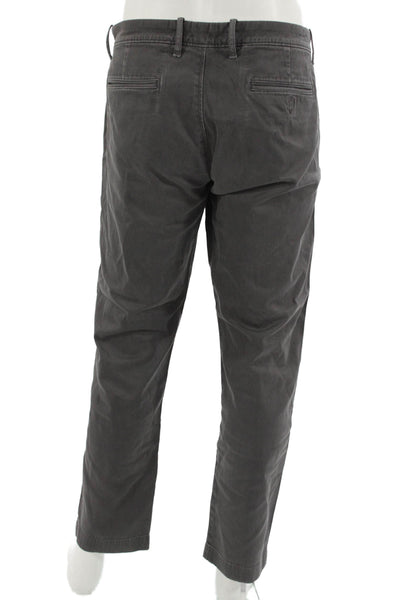 J Crew Mens Chino Pants Dark Gray Cotton Elastane Size 36