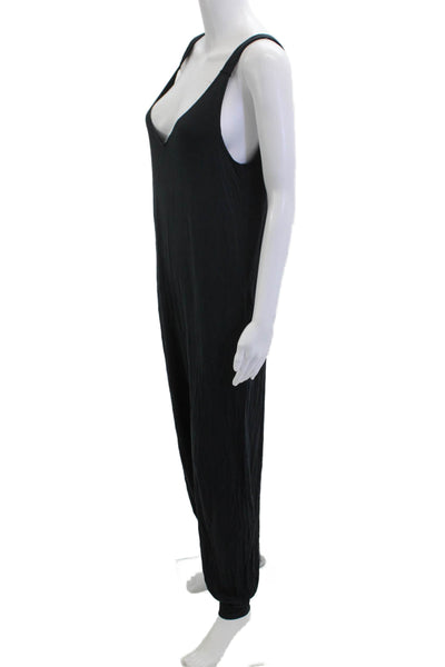 Lively Women Black V-Neck Sleeveless Jumpsuit Size M