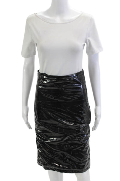 Gracia Womens Straight Pencil Skirt Black Size S