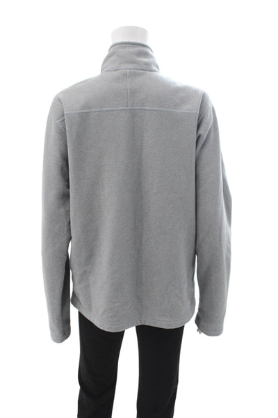 The North Face Unisex Gray Mock Neck Zip Pullover Sweatshirt Size M