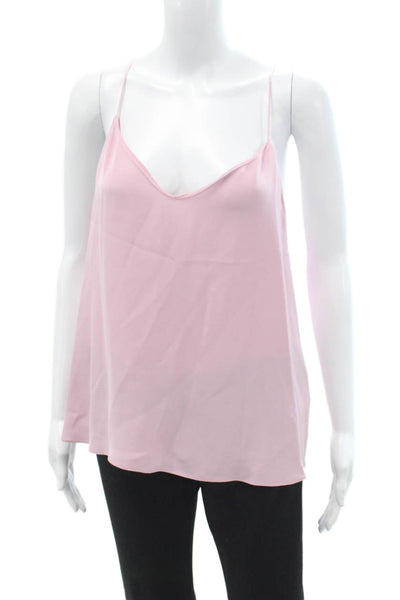 J Crew Womens Silk V-Neck Camisole Sleeveless Pink Solid Size 10
