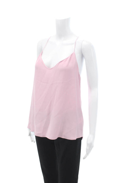 J Crew Womens Silk V-Neck Camisole Sleeveless Pink Solid Size 10