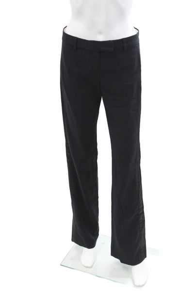 Theory Unisex Dress Pants Black Wool Button Size 4