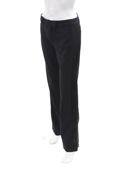 Theory Unisex Dress Pants Black Wool Button Size 4
