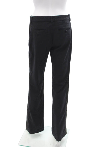Theory Unisex Dress Pants Black Wool Button Size 4