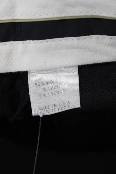 Theory Unisex Dress Pants Black Wool Button Size 4