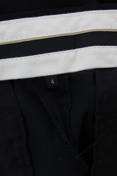 Theory Unisex Dress Pants Black Wool Button Size 4