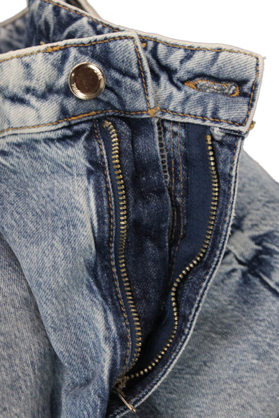 Zara Women Skinny Straight Jeans Blue High Rise Size 2